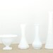 Instant Collection of 4 Milkglass White Vases