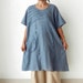 SMASHING SUMMER SALE Ladies Blouse ,Bohemian Chic Blue Grey Tops ,Unique, Cotton. Light and Airy.