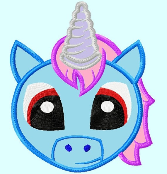 Download Cute Unicorn Pony Applique Embroidery Design Great for hooded