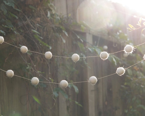 items similar to wedding garland white felt felted snow items similar to wedding garland white felt felted snow