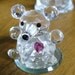 Swarovski Crystal Teddy Bear with Purple Heart Swarovski Crystal Bear Figurine Plus Free Earring Sample With Purchase Of Teddy Bear