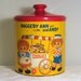 1973 Limited Edition Raggedy Ann and Andy Tin Cookie Jar by Cheinco / Bobbs-Merill Co.