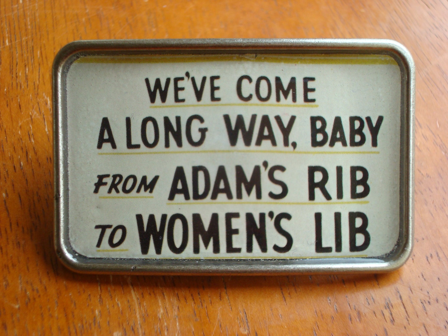 Items similar to Belt Buckle - We've Come a Long Way Baby on Etsy