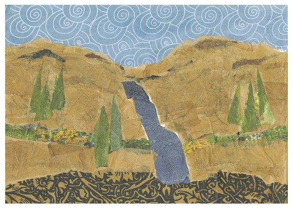 Items similar to All occasion card. Greeting card. Mountain scene ...
