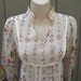 Vintage Sheer Blouse, Hippie Boho Bohemian Peasant Paisley Prairie Top Shirt Dress Empire Waist
