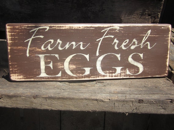 Items similar to Farm Fresh Eggs - Wooden Sign, Kitchen Decor, Home ...