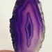 Purple Agate Slice, Medium Drusy Pendant, Purple Druzy