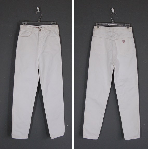 white guess pants