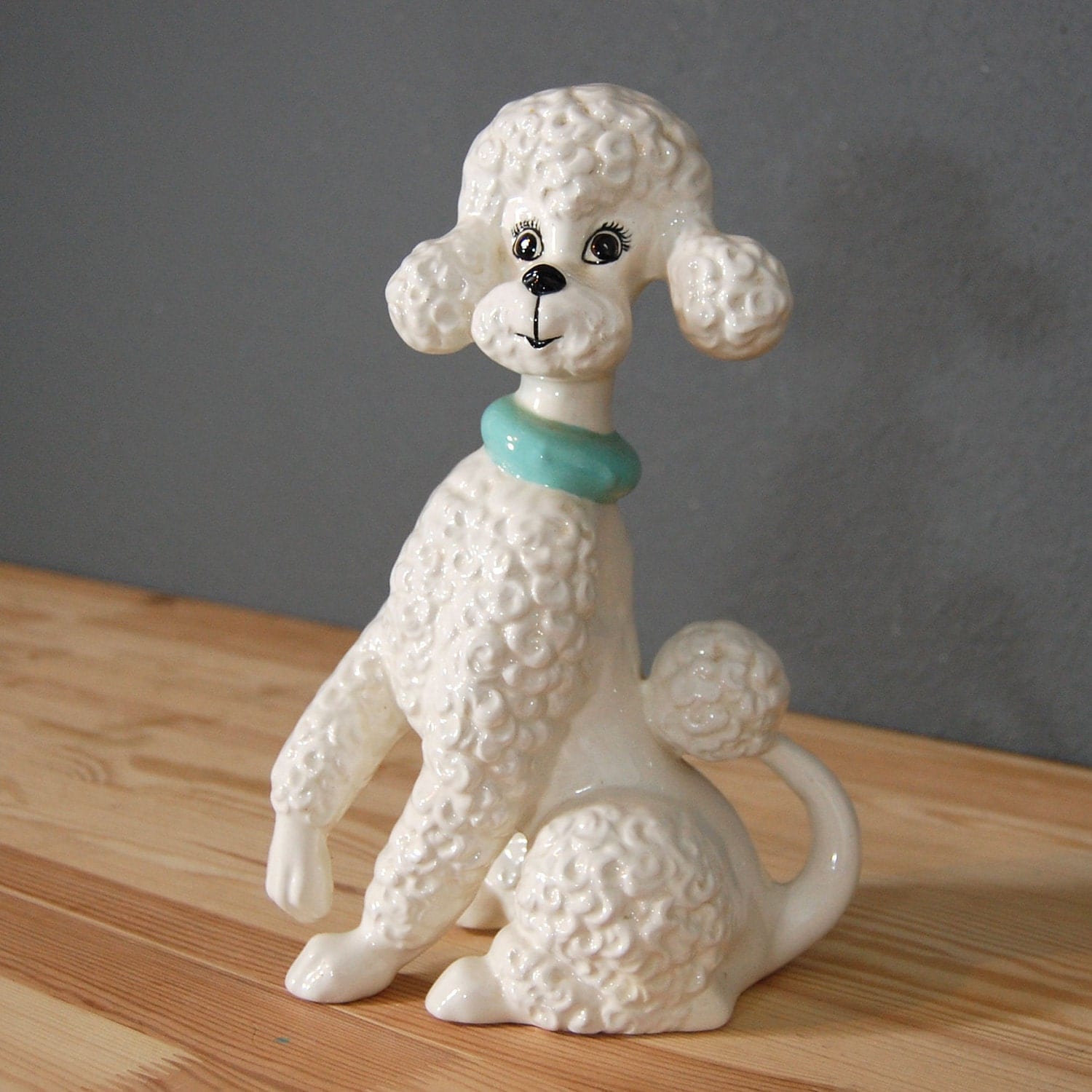 Vintage Poodle Statue / Ceramic Dog Figurine / Mid Century