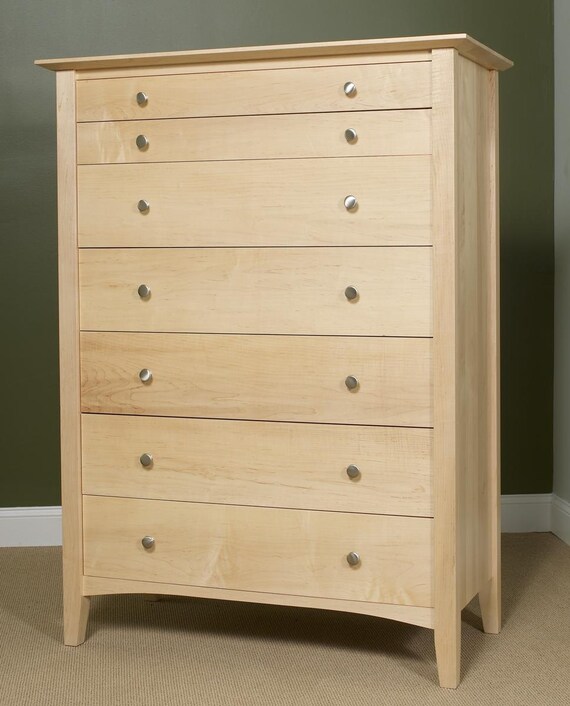 MIKKI CHEST of DRAWERS solid maple by domestichome on Etsy