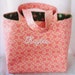 Tote Bag Fabric Handmade Tote Custom Embroidered with Monogram
