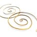 wabi sabi wire spiral earrings // antiqued bronze jewelry