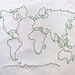 Earth Day Embroidered World Map