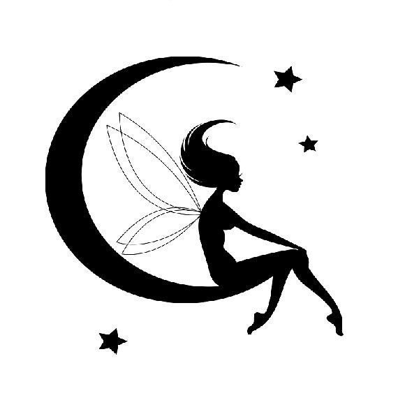 Items similar to Fairy on the Moon on Etsy