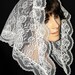 Vintage White Lace Mantilla Bridal Scarf - Traditional Smaller Chapel Mass Veil Scarf - NIB