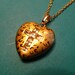 Cubic Zirconia Cross in 9K Gold Heart Locket Pendant with FREE Neckchain