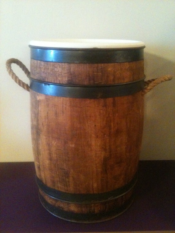 Wooden Barrel Ice Keg by FarmHouseFun on Etsy