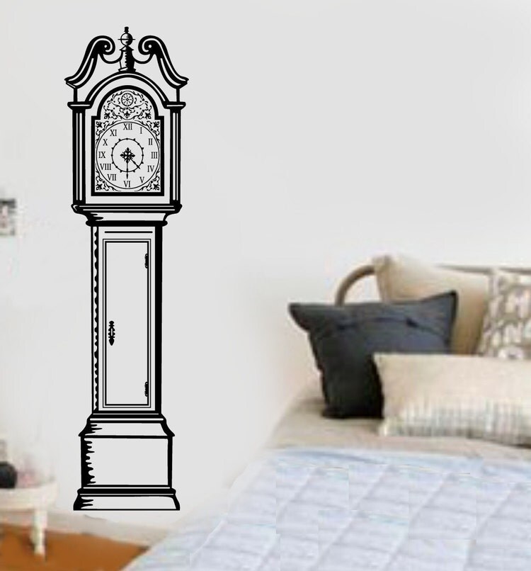 Antique Grandfather Clock Chair Vinyl Wall Decal by InfinityDecals