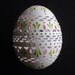 Easter Egg Pysanky, Carved and Wax Embossed Chicken Egg, Easter Decoration