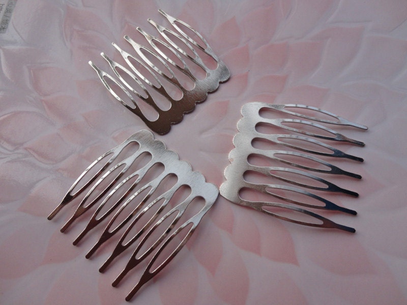 Nickel free100 PCS Metal Hair Combs, Premium 36mm x 38mm(7 teeth