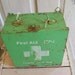 Metal green first aid box vintage industrial decor distressed rusty home decor anita spero