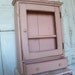 Vintage pink distressed wood cupboard hand made shabby chic wooden furniture