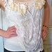 Woman's up cycled summer white lace tank top sheer and cami hand made ooak Anita Spero