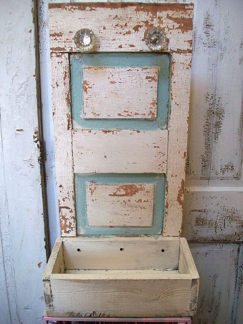 Hand made wood planter shabby chic garden ooak Anita Spero