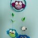 Handmade Felt Baby Owl Mobile