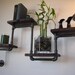 The ORIGINAL Four Tier Walnut Pipe Shelf