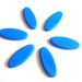 Geometric Blue Wood Beads -55 mm Big Hole Geometric Jewelry