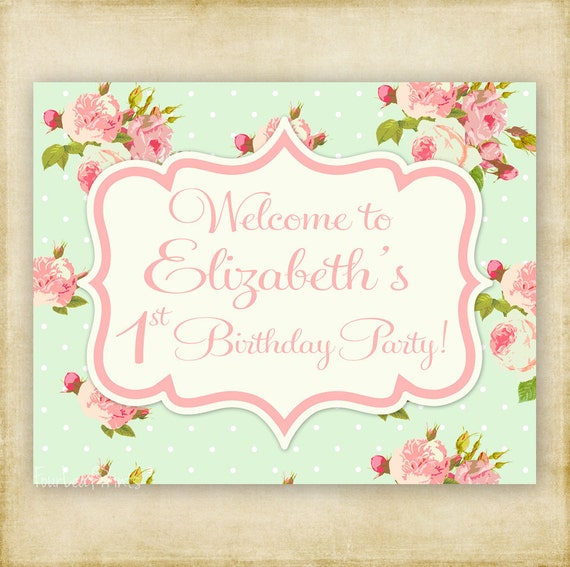items similar to shabby chic birthday or baby shower items similar to shabby chic birthday or baby shower