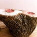 wood candle holder rustic home decor