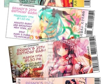 Anime Birthday Invitations 5