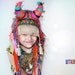 UTHA Little SHAMAN kid's headpiece, children hat, children headdress, crochet children hat