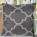 Decorative Pillow Cover - 18x18 Grey Moroccan Pillow Covers - GrayTrellis Pattern Throw Pillow Cover