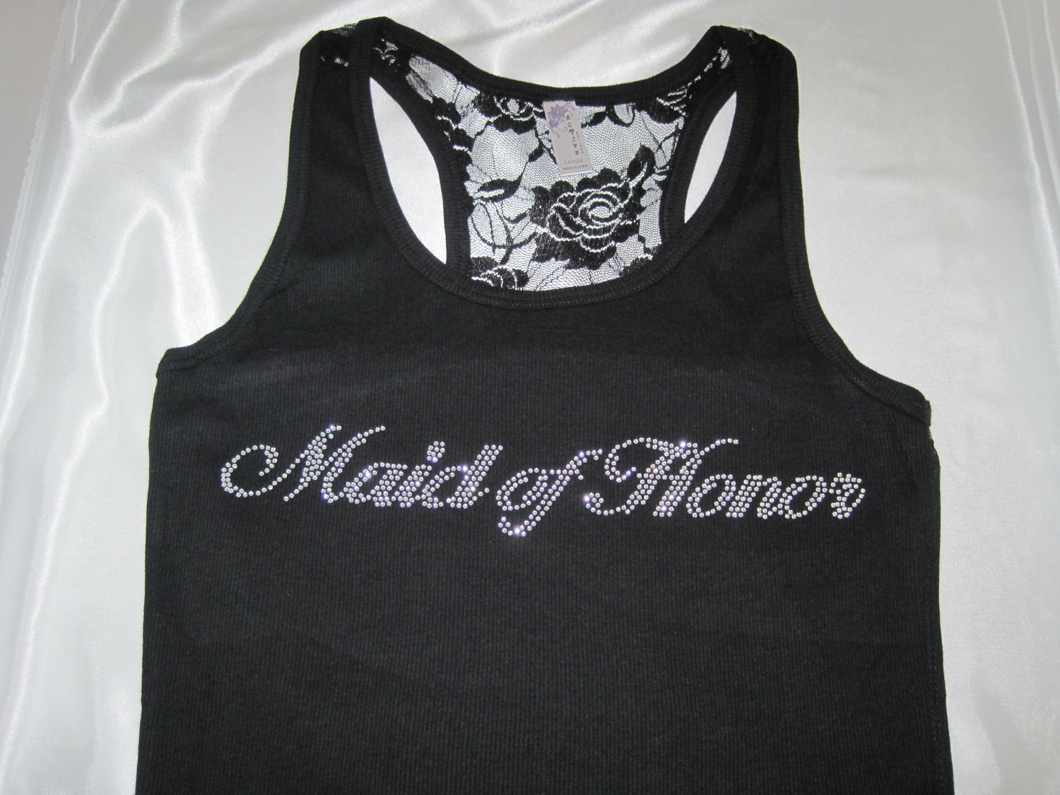 rhinestone ribbed tank