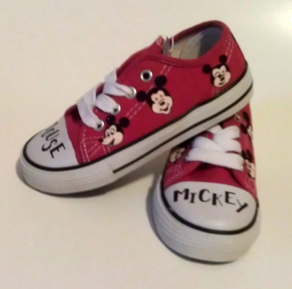 Mickey Mouse Shoes by PaintedByNina on Etsy