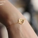 5/8 in monogram, side attached on gold plated sterling silver chain