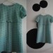 Retro 60s Vintage Blue Checkered Mini Baby Doll Dress