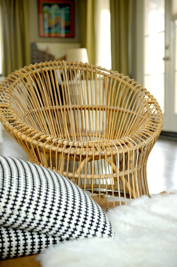 Mid Century Modern Rattan Chair