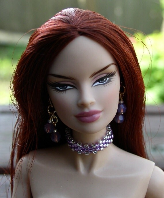 Barbie Doll Jewelry Necklace Earrings Bracelet Fits