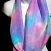 Jazzy Blues and Purple SILK SCARF for Women. Hand Painted Silk Scarf by NYC artist Joan Reese/100% silk