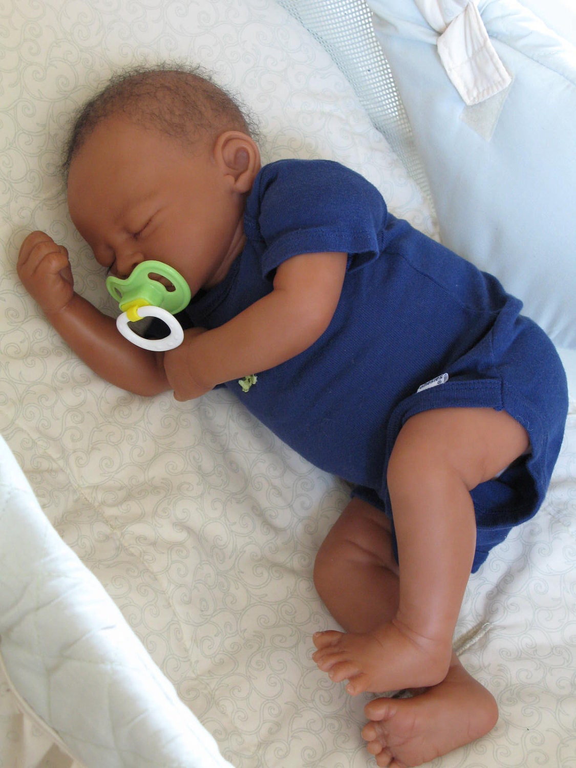 Reborn baby boy heirloom doll Ethnic baby African