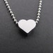 SALE 10% OFF - Cute tiny heart necklace in white gold