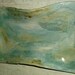 Green Blue PLATTER Beautiful Multi Glazed One of a Kind Hand Shaped On Sale