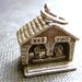 Nuvo English Vintage 3D silver Charm Weather House moves bracelet charm - pendant