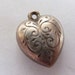 Vintage UK Sterling Silver Fancy heart Charm old Pendant Bracelet Charm Jewelry