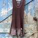 Tank You Tunic / upcycled brown tank mini dress / eco friendly free people top