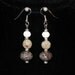Ivory, Beige and Brown Stone Earrings
